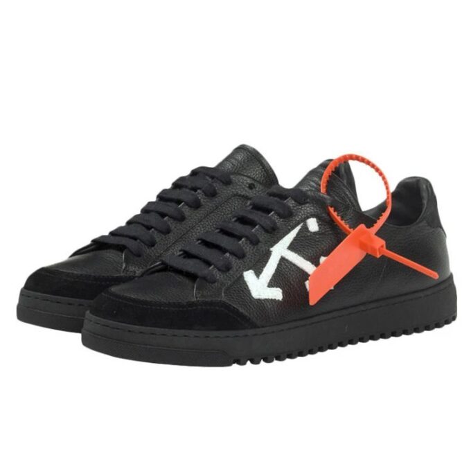 OFF- Carryover low-top leather sneakers “Black”