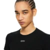 Off Stamp Ribbed Basic T-Shirt