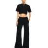 Off Stamp Ribbed Cropped T-Shirt