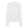 Off Stamp Ribbed Long-Sleeved Crewneck
