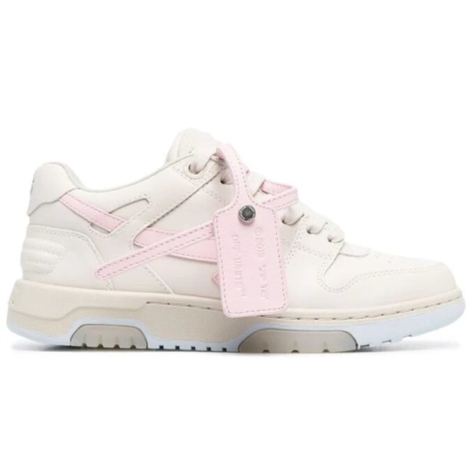 OFF-THITE Out Of Office Arrow-motif Low-top Sneakers Pink