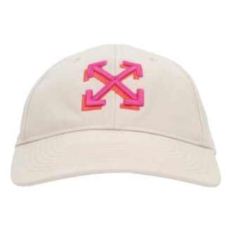 Off-White Arrow embroidered gabardine baseball cap “White”