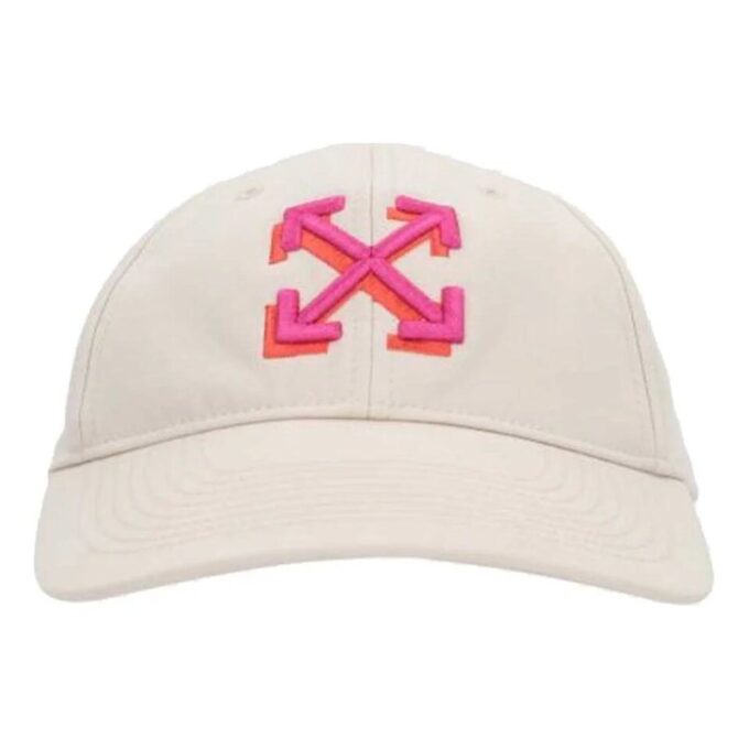 Off-White Arrow embroidered gabardine baseball cap “White”