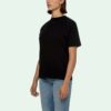 Off-White Arrow Pattern Round Neck Pullover Short Sleeve Slim Fit Version Black