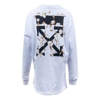 Off-White Arrow Round Neck White Hoodie