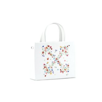 Off-White Arrows Flowers Pattern BoxHandholdBag