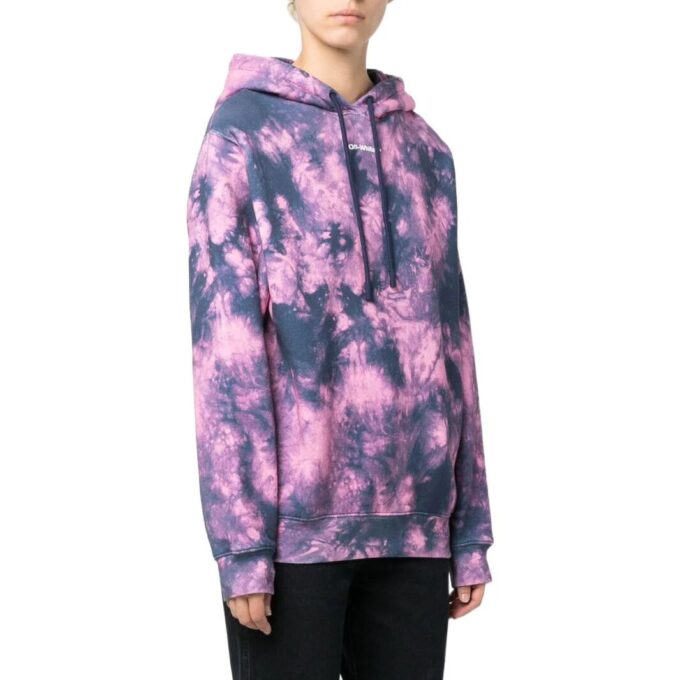 Off-White Arrows Motif Tie Dye Hoodie “Pink Blue”