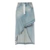 Off-White Asymmetric Denim Skirt “Blue”