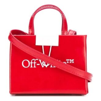 Off-White Baby Box logo Applique shoulder bag Red