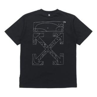 Off-White Back Arrow Pattern Short Sleeve Ordinary Version Black