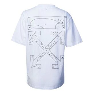 Off-White Back Arrow Pattern Short Sleeve Ordinary Version White