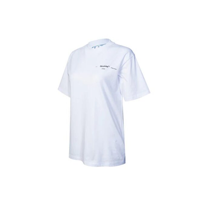 Off-White Back Arrow Pattern Short Sleeve Ordinary Version White