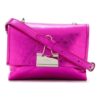 Off-White Binder Clip Metallic Pink Shoulder Bag