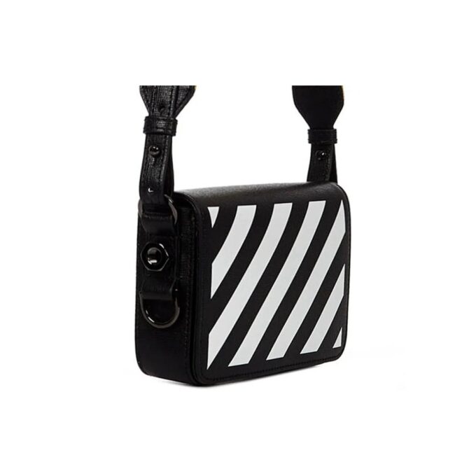Off-White Binder-clip Stripe Messenger Bag Black