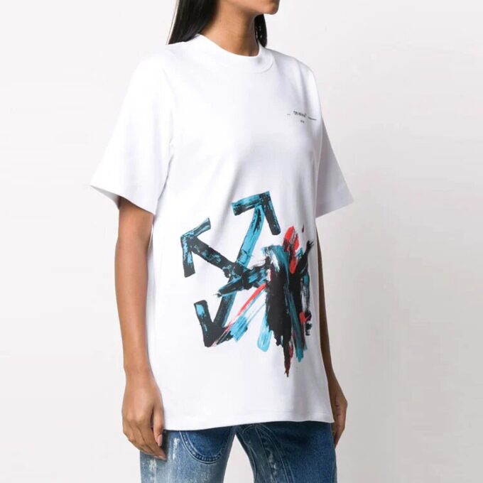 Off-White c/o Virgil Abloh Brushstroke Arrows Tomboy Tee White
