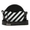 Off-White c/o Virgil Abloh Stripe Printing Circular Black Shoulder Bag
