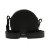Off-White c/o Virgil Abloh Stripe Printing Circular Black Shoulder Bag