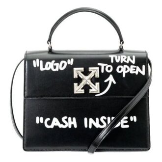 Off-White Cash Inside Logo Shoulder Bag Black