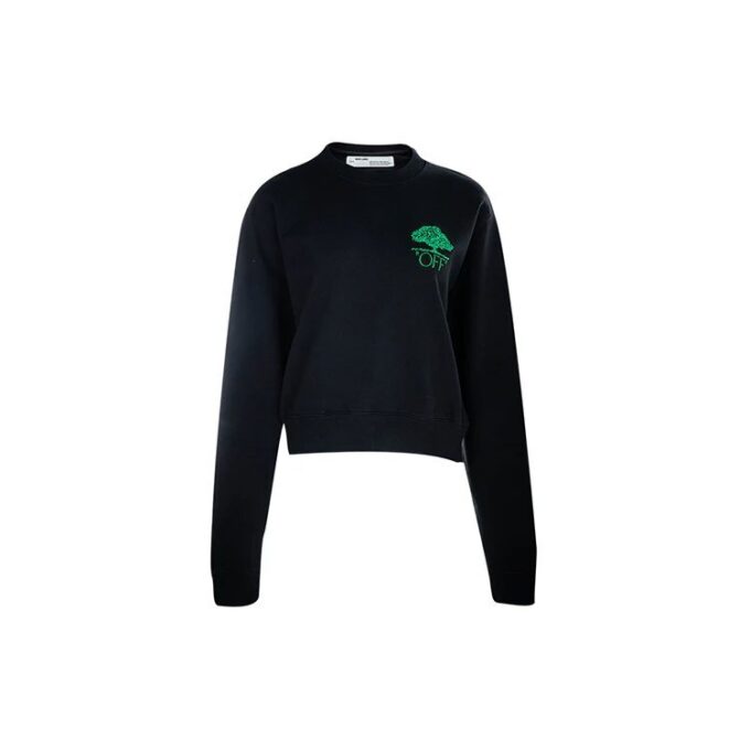 Off-White Cotton Arrow Printing Stylish Black Hoodie