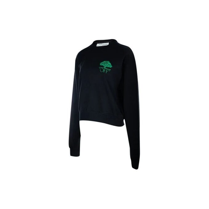 Off-White Cotton Arrow Printing Stylish Black Hoodie
