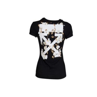 Off-White Cotton Arrows Sketch Print Short Sleeve