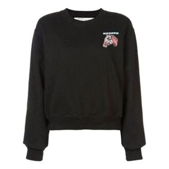 Off-White Cotton Horse Logo Loose Sweatshirt