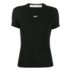 Off-White Cotton Letter Logo Short Sleeves