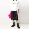 Off-White Cotton Printing Round Neck Pullover White Hoodie