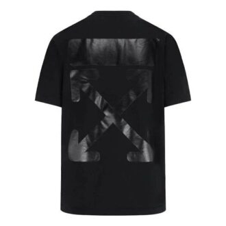 Off-White Cotton Short Sleeve Black