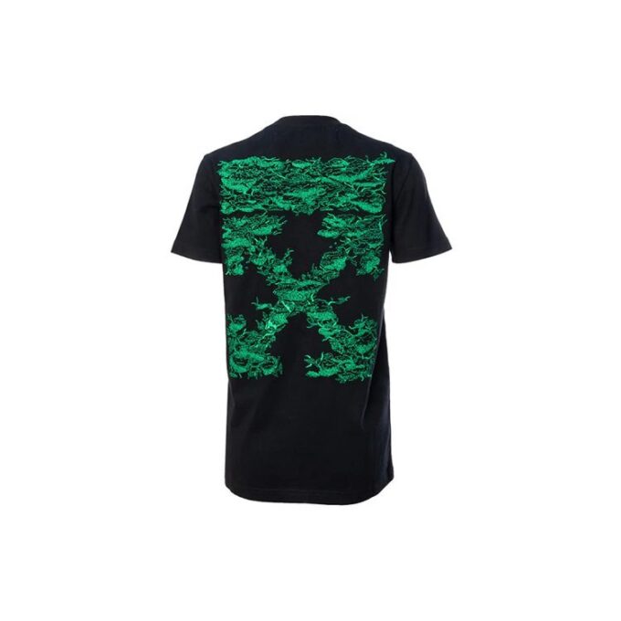 Off-White Cotton Short Sleeve Black