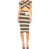 Off-White Criss Cross Knit Dress “Multi-Color”