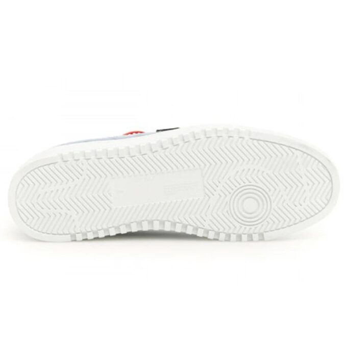 Off-White Crocodile Pattern Printed Leather Sneakers “Blue White”