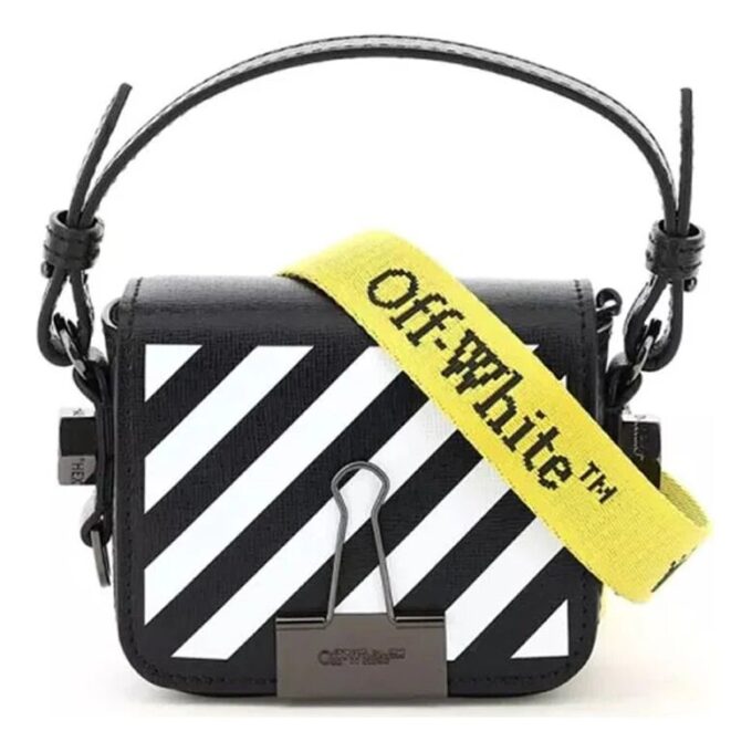 Off-White Deceleration Leather Bag Little Size Black