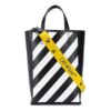 Off-White Deceleration Leather Casual Bucket Bag Black