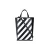Off-White Deceleration Leather Casual Bucket Bag Black