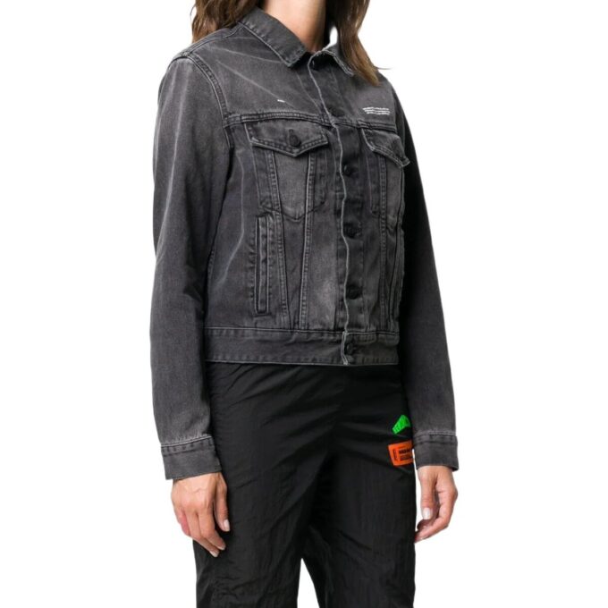 Off-White Denim Long Jacket “Black”