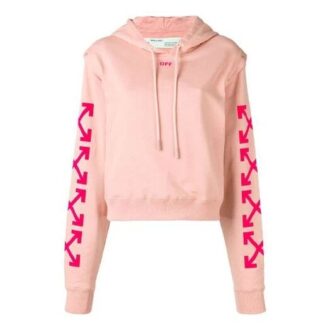 Off-White Detachable Sleeve Casual Loose Fit Pink