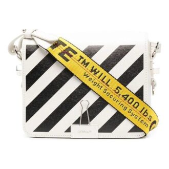 Off-White Diag Logo-plaque Shoulder Bag “White Black”