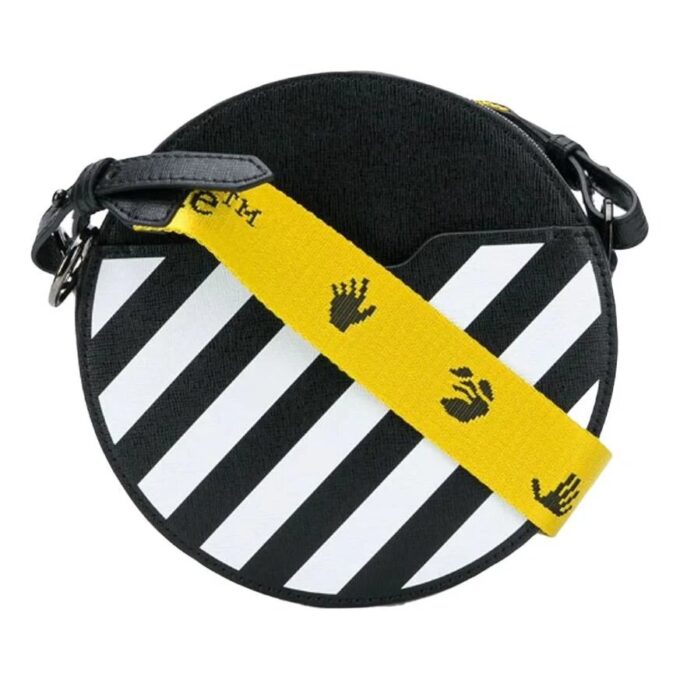 Off-White Diag Round Shape Single-Shoulder Bag Black
