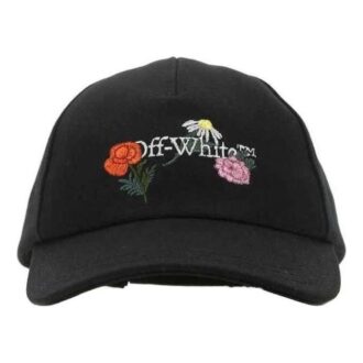 Off-White Embroidered Canvas Baseball Cap “Black”