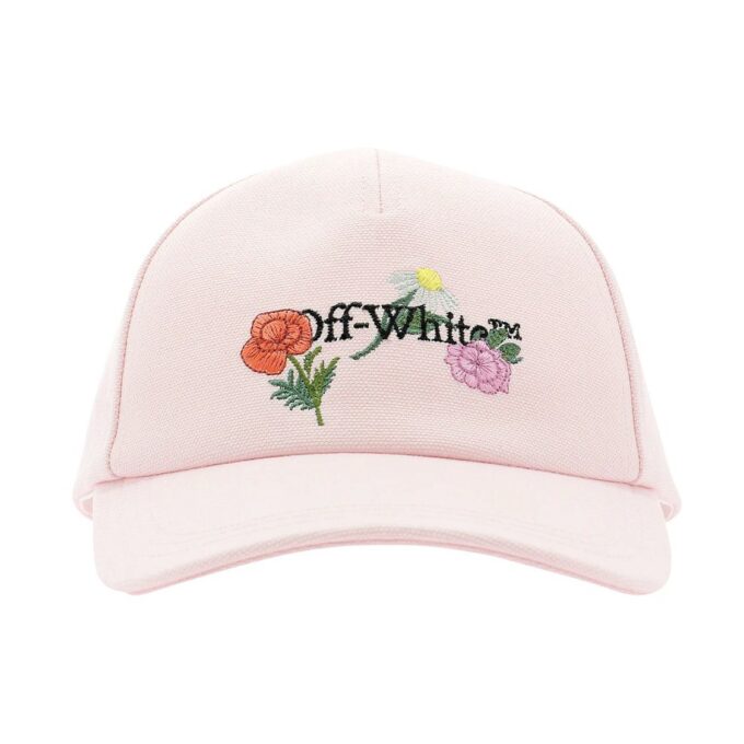 Off-White Embroidered Canvas Baseball Cap “Light Pink”