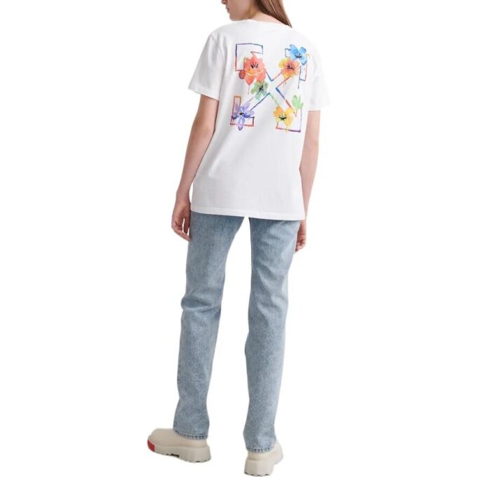 Off-White Floral Arrow Short Sleeve T-Shirt “White”