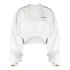 Off-White For All Helvetica Crop Over Crewneck “White Black”