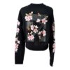 Off-White Fw17 Cherry Blossoms Embroidery Floral Round Neck Sweater