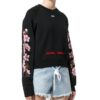 Off-White Fw17 Cherry Blossoms Embroidery Floral Round Neck Sweater
