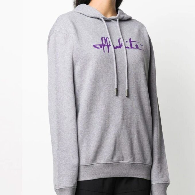 Off-White FW20 Script logo Loose Grey
