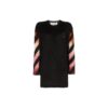 Off-White Geometric Gradient Mohair Sweater Black