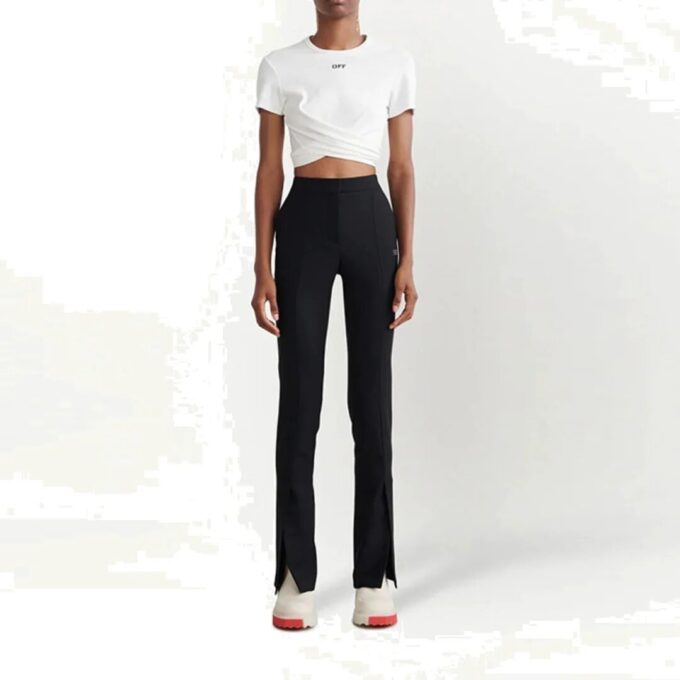 Off-White High-Waisted Tailored Trousers “Black”
