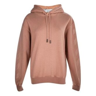 Off-White Hooded Cotton Slim Fit Pink Hoodie