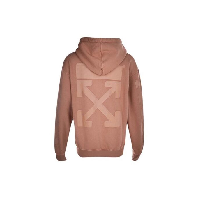 Off-White Hooded Cotton Slim Fit Pink Hoodie
